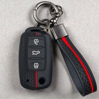 Keychain Protect For VW Passat Jetta Golf 6 7 Polo Caravelle For Skoda Octavia A5 Fabia Seat Arona Ateca Silicone Car Key Case