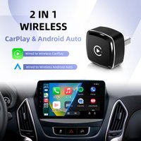 2 in 1 Wireless CarPlay Adapter Android Smart Dongle for Factory Wired car, for Kia Audi Mercedes Mazda Toyota Camry Ford Nissan