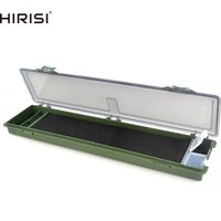 Hirisi Carp Fishing Tackle Box Stiff Hair Rig Board with Pins Carp Fishing Rig Box Wallet Rig Storage Box