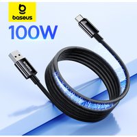 Baseus Magnetic USB Type C Cable For Huawei Xiaomi Samsung Super Charge 100W Fast Charging USB C Charger Data Cable Wire Cord