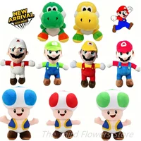 Wholesale Mario Mushroom Plush Dolls 2026 Mario Luigi Yoshi Peach Princess Toad Waluigi Cartoon Anime Periphery Game Plush Toys