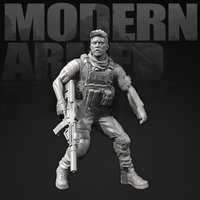 Modern Soldier Resin Model High 25mm 38mm 50mm White Mold TD74863D Collectible Toy Ancient Soldier Figure Parts Static Model