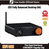 Fosi Audio ZD3 Bluetooth USB Desktop DAC ARC Input, ES9039Q2M W pełni zbalansowany dekoder cyfrowy do wzmacniacza stereo z pilotem