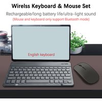 Bluetooth Keyboard Mouse, Tablet Slim Office Mini Wireless Keyboard & Mouse, For iPad Mac Android iOS Phone Windows Laptop