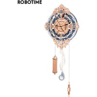 Robotime 3D Wooden Puzzle Gift for Kids Adults Mechanical Design DIY Wall Quartz Clock Crafts Hobbies Gift Room Decoration LC701