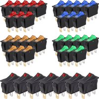5/20Pcs KCD3 Rocker Switch ON-OFF 2Pin 3Pin Electric Push Switch with LED Light/Red Dot Switches 14x31mm