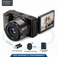 5K 60FPS Vlogging Camera ORDRO G730, 12X Optical Zoom Camcorder for YouTube, Night Vision WiFi Video Digital Camera