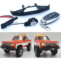 FMS FCX24 Simulation Front Bumper Electric Winch and Controller 1/24 RC Crawler Car FCX24 for Chevrolet K5 Pickup Truck Upgrade
