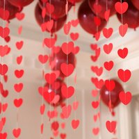 1pc Valentine's Day heart-shaped paper pendant proposal engagement wedding party balloon red pink decorative hanging ornaments