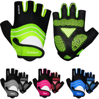 Gants de cyclisme MOREOK, gants de vélo demi-doigts avec coussinets en silicone de 5 mm, gants de vélo absorbant les chocs, gants de VTT anti-choc