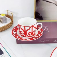 NEW Court Bone China Coffee Cup and Plate Luxury Afternoon Tea Cup Coffee Cups and Saucers Couple Home Cup and Plate Set