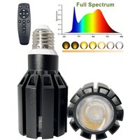 Grow Light Bulb, LED Grow Light PAR20 Bulb, Full Spectrum Plant Light Bulb E27, Dimmable Grow Light with Remote for Indoor Plant