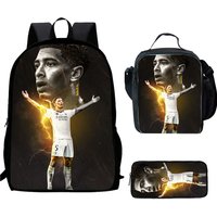 3PCS B-Bellingham Football Print Child School Backpack With Lunch Bags Pencil Bags For,Light Weight Child School Bags image 3