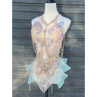 Women Mermaid Swimsuit Bra Underwater Film And Electric Syllable Sexy Performance Clothing Girl Night Club Bar Performance Suit