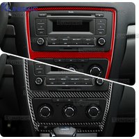 Real Soft Carbon Fiber Interior Center Console Trim For Skoda Octavia 1z3 1z5 A5 2009 2010 2011 2012 2013 Interior Accessories