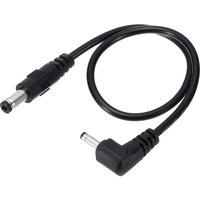 1pc DC Power 5.5mm x 2.1mm Male Plug to 3.5mm x 1.35mm Male Right Angle Adapter Connector Cable for Router Surveillance Camera