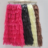 Gentle Atmosphere Stunning Beautiful Long Skirt for Women, 2026 Spring Summer New Irregular Ruffle Skirt