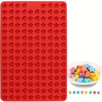 1Pc Candy Mold Christmas Silicone Mold Heart Star Chocolate Mold, Food-Grade Mini Gummy Mold for Baking, Cookies, Pudding, Jelly, Dog Biscuit Mold