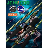 Johncoo 1.72m MH octopus Fishing rod with gun Grip Fuji rings light weight Boat fishing rod Casting fishing rod High Quality