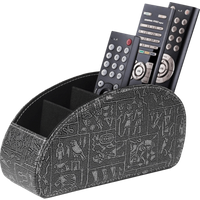 PU Leather Remote Control Holder Modern Universal Desktop Storage Box Multifunctional Multi-Device Remote Control Box