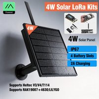 Diy 4W Solar Panel 868 915Mhz Battery Outdoor Waterproof Heltec LoRaWAN Meshtastic APP For RAK4631 LILYGO ESP32 Arduino LoRa IoT