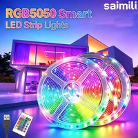 LED USB Strip Light Color Changing 5050 RGB LED Flexible Lights with 24 Keys for Children Gaming Room Home Party TV Backlight