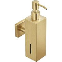 Brushed Stainless Steel Manual Soap Dispenser Wall Mounted Golden Black Square Round Soap Dispenser for Hotel Bathrooms