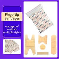 Bandages Pack Multi Style Combination PE Waterproof Breathable Fingertip Bandages for Various Shapes First Aid Bag Band Aid
