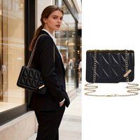 Fashion Accessory PU Leather Luxury Crossbody Bag Triangular Grid Quilted Pattern Women Handbag Tote Bag Women Gift