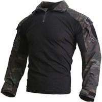 Emersongear Tactical E3 Combat Shirts Mens Gen3 Tops Long Sleeve Camoflage T-Shirt Hunting Airsoft Training Outdoor Hiking MCBK