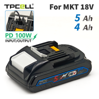 TPCELL PD100W 4/5Ah For MAKITA 18V 21700 Tabless cells Replacement Battery Power Tools Li-ion