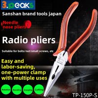 3peaks Japan High Precision Flat Pointed Diagonal Cutting Pliers 5 6 8 Inch Durable Carbon Steel Wire Cutters for DIY Crafting