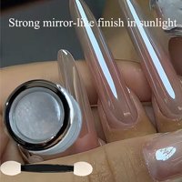 Y2K Summer Sunlight High Transparent Nail Chrome Powder Mirror Bringht Plating Pearl White Nail Rubbing Dust DIY Manicure Dust