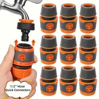 3/6-Pack 1/2" BS Standard Hose Couplers - European Quick Connect with Reinforced Shell for Lawn/Garden Tools