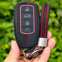 Silicone Car Key Case Cover Shell Holder For Chery Tenet T4 T7 Tiggo 4 7 Protector Key Shell Auto Keychain Accessories