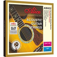 Alice AW432 1 Set Acoustic Guitar Strings 011-052, 012-053 Light,Super Light Copper Alloy Wound Anti-Rust Guitarra Parts
