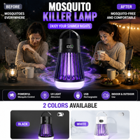 Portable 2in1 Waterproof Electric Mosquito Trap Light 360 Degree UV Insect Catcher USB Hanging Insect Trap For Travel Home