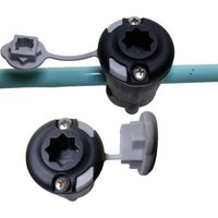 Kayak Rail Mount Easy to Install Fishing Pole Clamp Base for 12mm-38mm Round or Square Rail for Boat Yacht Fishing Pole Bracket