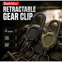 ZUKIBO Retractable Fishing Gear Clip Steel Cable Lanyard Tool Leash for Scissors Pliers Anti Lost Fishing Tackle Accessory