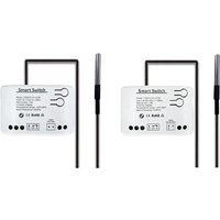 FULL-Tuya Smart Zigbee Switch With Temperature Sensor Passive Dry Contact Zigbee Relay Work With Home Assistant