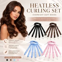 Heatless Curling Headband Octopus, Satin Nightcap for Long Hair, Adjustable Strap Styling Tool for Beach Waves