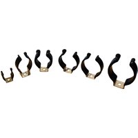 Black PVC T5 T8 T9 T10 T12 Tube Holders LED Light Bulb Clamps Support Fluorescent Tube Replacement Mounting Accessories U Clip