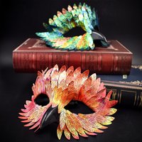 Bird Beak Eagle Mask Cosplay Owl Feather Half Face Animal Mask Masquerade Halloween Carnival Dress Up Party Costume Eye Mask