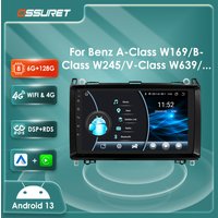 9 "4g 8core android 13 autoradio für mercedes benz w169 w245 w639 vito viano w906 multimedia player stereo carplay bt swc wifi