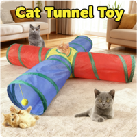 Collapsible Cat Tunnel Pet Tube Indoor Outdoor Play Puzzle Exercising Hiding Training Toy for Kittens And Puppies