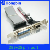 25-Hole Parallel Port 9-Pin Serial Port Expansion Cable/Shield (DB25 DB9) Motherboard Printer Interface 25-Hole PT