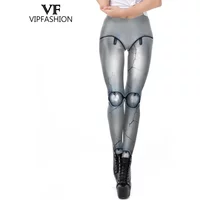 VIP FASHION Skull Leggings Woman Fancy Party Trousers Lady Punk Sexy Tights Carnival Purim Holiday Streetwear Mid Wasit Pants