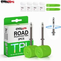CYCLAMI Upgraded Metal Nozzle TPU 26/27.5/29 Inner Tube External Thread Tube Road Bike Removable Valve Cores Inner Tire