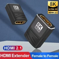 HDMI Extender 8K 60Hz 4K 120Hz Female to Female Connector HDMI 2.1 Cable Extension Converter HDMI-Compatible Adapter Coupler