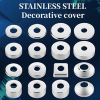 2PCS 1/2"3/4"Faucet Decorative Cover Stainless Steel Water Pipe Connector Heighten Valve Panel Shower Kitchen Faucet Accessories